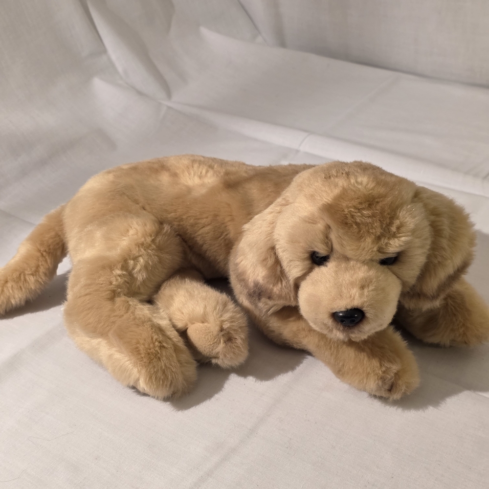 Demdaco Realistic Gold Lab Plush Puppy